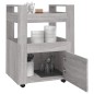vidaXL Carrito de cocina madera contrachapada gris Sonoma 60x45x80 cm vidaXL Carrito de cocina madera contrachapada gris Sonoma 60x45x80 cm
