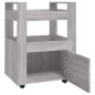 vidaXL Carrito de cocina madera contrachapada gris Sonoma 60x45x80 cm vidaXL Carrito de cocina madera contrachapada gris Sonoma 60x45x80 cm
