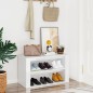 vidaXL Mueble zapatero madera contrachapada blanco brillo 75x35x45 cm vidaXL Mueble zapatero madera contrachapada blanco brillo 75x35x45 cm