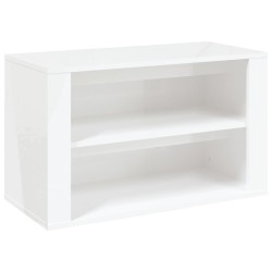 vidaXL Mueble zapatero madera contrachapada blanco brillo 75x35x45 cm