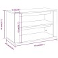 vidaXL Mueble zapatero madera contrachapada blanco brillo 75x35x45 cm vidaXL Mueble zapatero madera contrachapada blanco brillo 75x35x45 cm