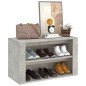 vidaXL Mueble zapatero madera contrachapada gris hormigón 75x35x45 cm vidaXL Mueble zapatero madera contrachapada gris hormigón 75x35x45 cm