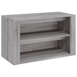 vidaXL Mueble zapatero madera contrachapada gris Sonoma 75x35x45 cm