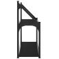 vidaXL Estantería pared 2 niveles madera ingeniería negro 60x21x51 cm vidaXL Estantería pared 2 niveles madera ingeniería negro 60x21x51 cm