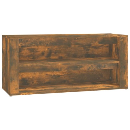 vidaXL Mueble zapatero madera contrachapada roble ahumado 100x35x45 cm