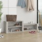vidaXL Mueble zapatero madera contrachapada gris hormigón 150x35x45 cm vidaXL Mueble zapatero madera contrachapada gris hormigón 150x35x45 cm