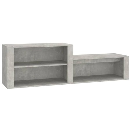 vidaXL Mueble zapatero madera contrachapada gris hormigón 150x35x45 cm
