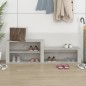vidaXL Mueble zapatero madera contrachapada gris hormigón 150x35x45 cm vidaXL Mueble zapatero madera contrachapada gris hormigón 150x35x45 cm