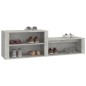 vidaXL Mueble zapatero madera contrachapada gris hormigón 150x35x45 cm vidaXL Mueble zapatero madera contrachapada gris hormigón 150x35x45 cm