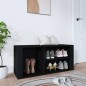 vidaXL Mueble zapatero madera contrachapada negro 100x35x45 cm vidaXL Mueble zapatero madera contrachapada negro 100x35x45 cm