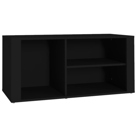 vidaXL Mueble zapatero madera contrachapada negro 100x35x45 cm