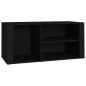 vidaXL Mueble zapatero madera contrachapada negro 100x35x45 cm vidaXL Mueble zapatero madera contrachapada negro 100x35x45 cm