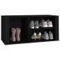 vidaXL Mueble zapatero madera contrachapada negro 100x35x45 cm vidaXL Mueble zapatero madera contrachapada negro 100x35x45 cm