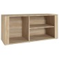 vidaXL Mueble zapatero madera contrachapada roble Sonoma 100x35x45 cm vidaXL Mueble zapatero madera contrachapada roble Sonoma 100x35x45 cm