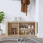 vidaXL Mueble zapatero madera contrachapada roble Sonoma 100x35x45 cm vidaXL Mueble zapatero madera contrachapada roble Sonoma 100x35x45 cm