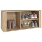 vidaXL Mueble zapatero madera contrachapada roble Sonoma 100x35x45 cm vidaXL Mueble zapatero madera contrachapada roble Sonoma 100x35x45 cm