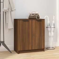 vidaXL Mueble zapatero madera contrachapada marrón roble 59x35x70 cm