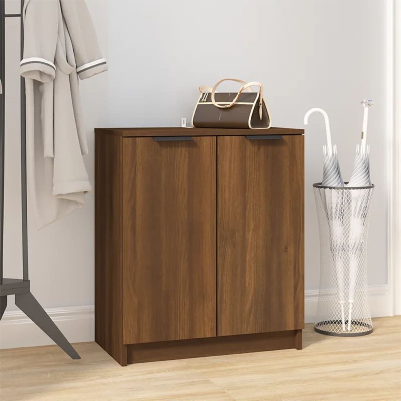 vidaXL Mueble zapatero madera contrachapada marrón roble 59x35x70 cm vidaXL Mueble zapatero madera contrachapada marrón roble 59x35x70 cm