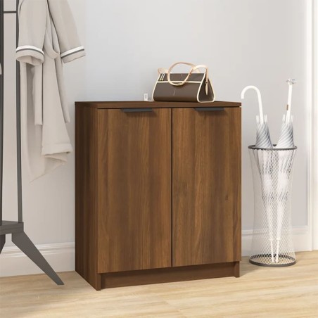 vidaXL Mueble zapatero madera contrachapada marrón roble 59x35x70 cm