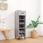 vidaXL Mueble zapatero madera contrachapada gris Sonoma 30x35x105 cm vidaXL Mueble zapatero madera contrachapada gris Sonoma 30x35x105 cm