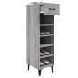 vidaXL Mueble zapatero madera contrachapada gris Sonoma 30x35x105 cm vidaXL Mueble zapatero madera contrachapada gris Sonoma 30x35x105 cm