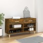 vidaXL Mueble zapatero madera contrachapada roble ahumado 102x35x55 cm vidaXL Mueble zapatero madera contrachapada roble ahumado 102x35x55 cm