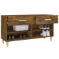 vidaXL Mueble zapatero madera contrachapada roble ahumado 102x35x55 cm vidaXL Mueble zapatero madera contrachapada roble ahumado 102x35x55 cm