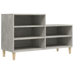 vidaXL Mueble zapatero madera contrachapada gris hormigón 102x36x60 cm