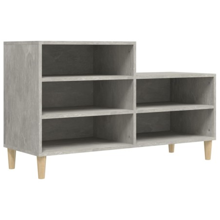vidaXL Mueble zapatero madera contrachapada gris hormigón 102x36x60 cm