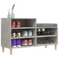 vidaXL Mueble zapatero madera contrachapada gris hormigón 102x36x60 cm vidaXL Mueble zapatero madera contrachapada gris hormigón 102x36x60 cm