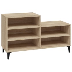 vidaXL Mueble zapatero madera contrachapada roble Sonoma 102x36x60 cm