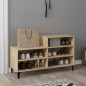 vidaXL Mueble zapatero madera contrachapada roble Sonoma 102x36x60 cm