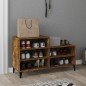 vidaXL Mueble zapatero madera contrachapada roble ahumado 102x36x60 cm vidaXL Mueble zapatero madera contrachapada roble ahumado 102x36x60 cm