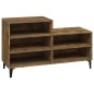 vidaXL Mueble zapatero madera contrachapada roble ahumado 102x36x60 cm vidaXL Mueble zapatero madera contrachapada roble ahumado 102x36x60 cm