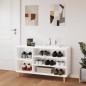 vidaXL Mueble zapatero madera contrachapada blanco 102x36x60 cm vidaXL Mueble zapatero madera contrachapada blanco 102x36x60 cm