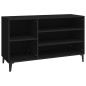 vidaXL Mueble zapatero madera contrachapada negro 102x36x60 cm vidaXL Mueble zapatero madera contrachapada negro 102x36x60 cm
