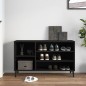 vidaXL Mueble zapatero madera contrachapada negro 102x36x60 cm vidaXL Mueble zapatero madera contrachapada negro 102x36x60 cm
