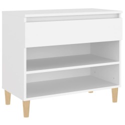 vidaXL Mueble zapatero madera contrachapada blanco 70x36x60 cm