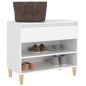 vidaXL Mueble zapatero madera contrachapada blanco 70x36x60 cm vidaXL Mueble zapatero madera contrachapada blanco 70x36x60 cm