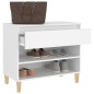 vidaXL Mueble zapatero madera contrachapada blanco 70x36x60 cm vidaXL Mueble zapatero madera contrachapada blanco 70x36x60 cm