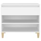 vidaXL Mueble zapatero madera contrachapada blanco 70x36x60 cm vidaXL Mueble zapatero madera contrachapada blanco 70x36x60 cm