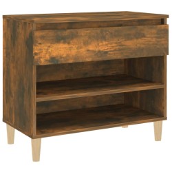 vidaXL Mueble zapatero madera contrachapada roble ahumado 70x36x60 cm