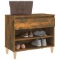 vidaXL Mueble zapatero madera contrachapada roble ahumado 70x36x60 cm