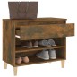 vidaXL Mueble zapatero madera contrachapada roble ahumado 70x36x60 cm