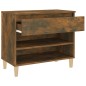 vidaXL Mueble zapatero madera contrachapada roble ahumado 70x36x60 cm