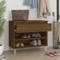 vidaXL Mueble zapatero madera contrachapada roble marrón 70x36x60 cm vidaXL Mueble zapatero madera contrachapada roble marrón 70x36x60 cm