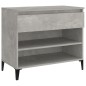 vidaXL Mueble zapatero madera contrachapada gris hormigón 70x36x60 cm