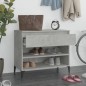 vidaXL Mueble zapatero madera contrachapada gris hormigón 70x36x60 cm