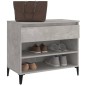 vidaXL Mueble zapatero madera contrachapada gris hormigón 70x36x60 cm