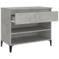 vidaXL Mueble zapatero madera contrachapada gris hormigón 70x36x60 cm